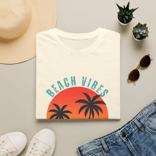 Beach Vibes T-Shirt – Retro Sunset Palm Tee