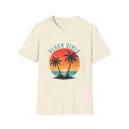 Beach Vibes T-Shirt – Retro Sunset Palm Tee