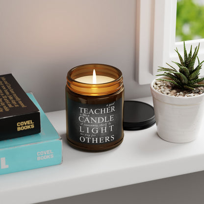 Teacher | Scented Soy Candle (Multi-Size, Amber Jar) | 9 oz.