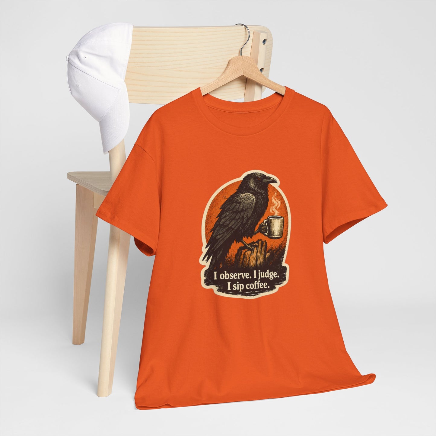 Raven Lovers | "I observe. I judge. I sip coffee." Graphic T-Shirt