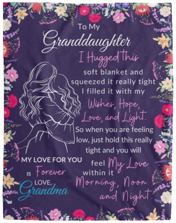 Granddaughter Sweet Words Blanket