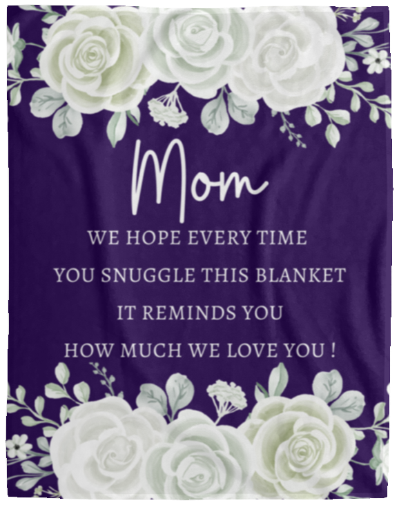 Mom Flower Blanket  Mother's Day Gift