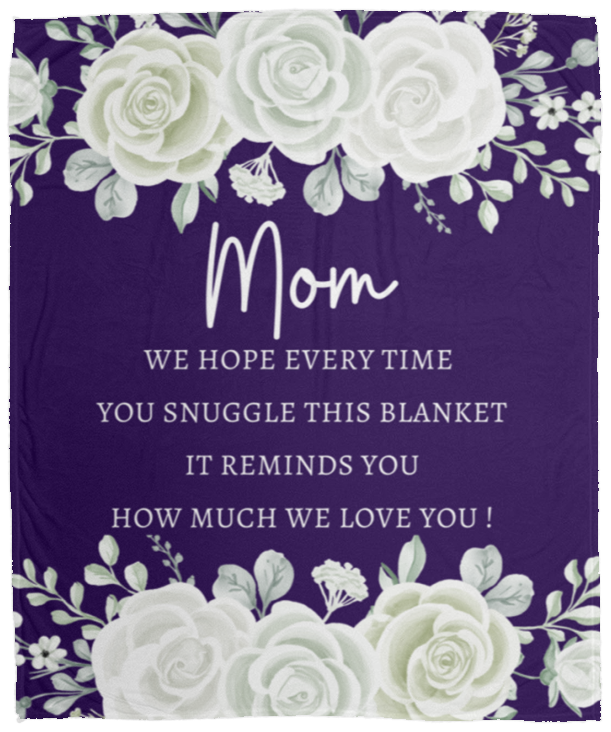 Mom Flower Blanket  Mother's Day Gift