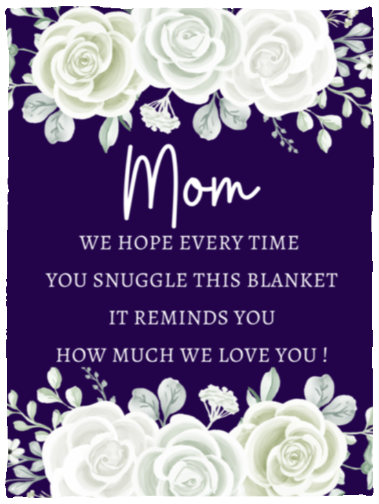 Mom Flower Blanket  Mother's Day Gift