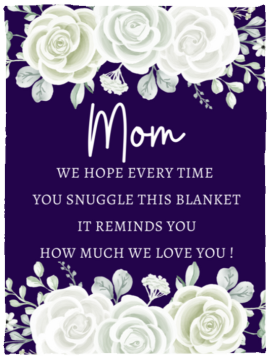 Mom Flower Blanket  Mother's Day Gift