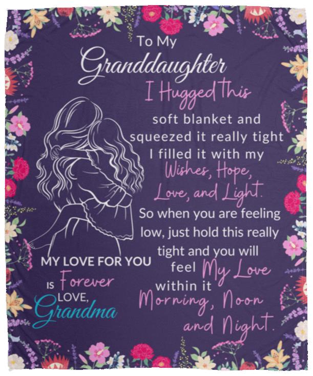 Granddaughter Sweet Words Blanket