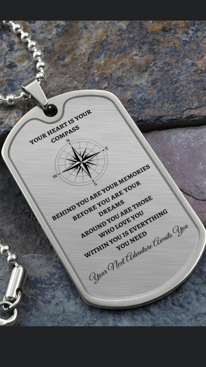 Graduate | Compass | Designer Dog Tag | Gift for Grads