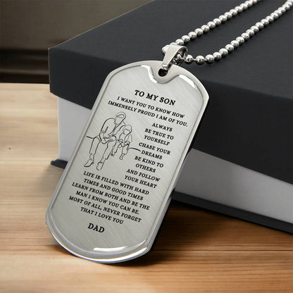 To My Son | Dog Tag | Gift for Son | From Dad