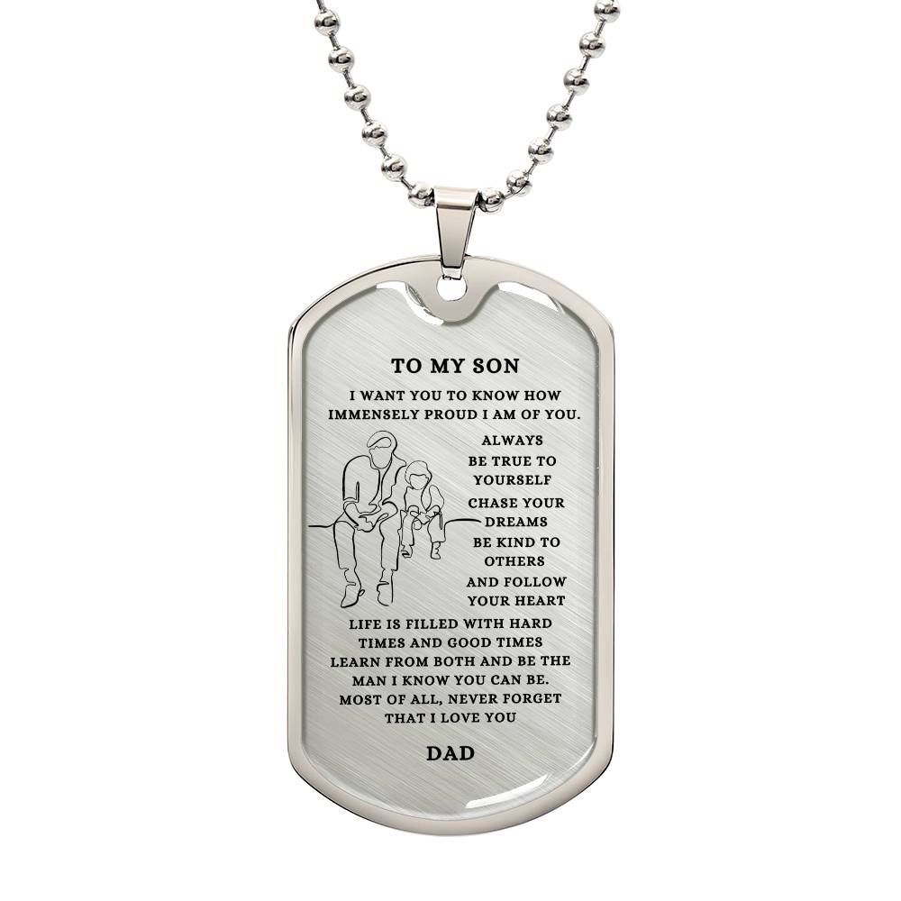 To My Son | Dog Tag | Gift for Son | From Dad