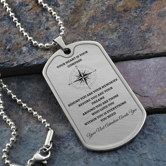 Graduate | Compass | Designer Dog Tag | Gift for Grads