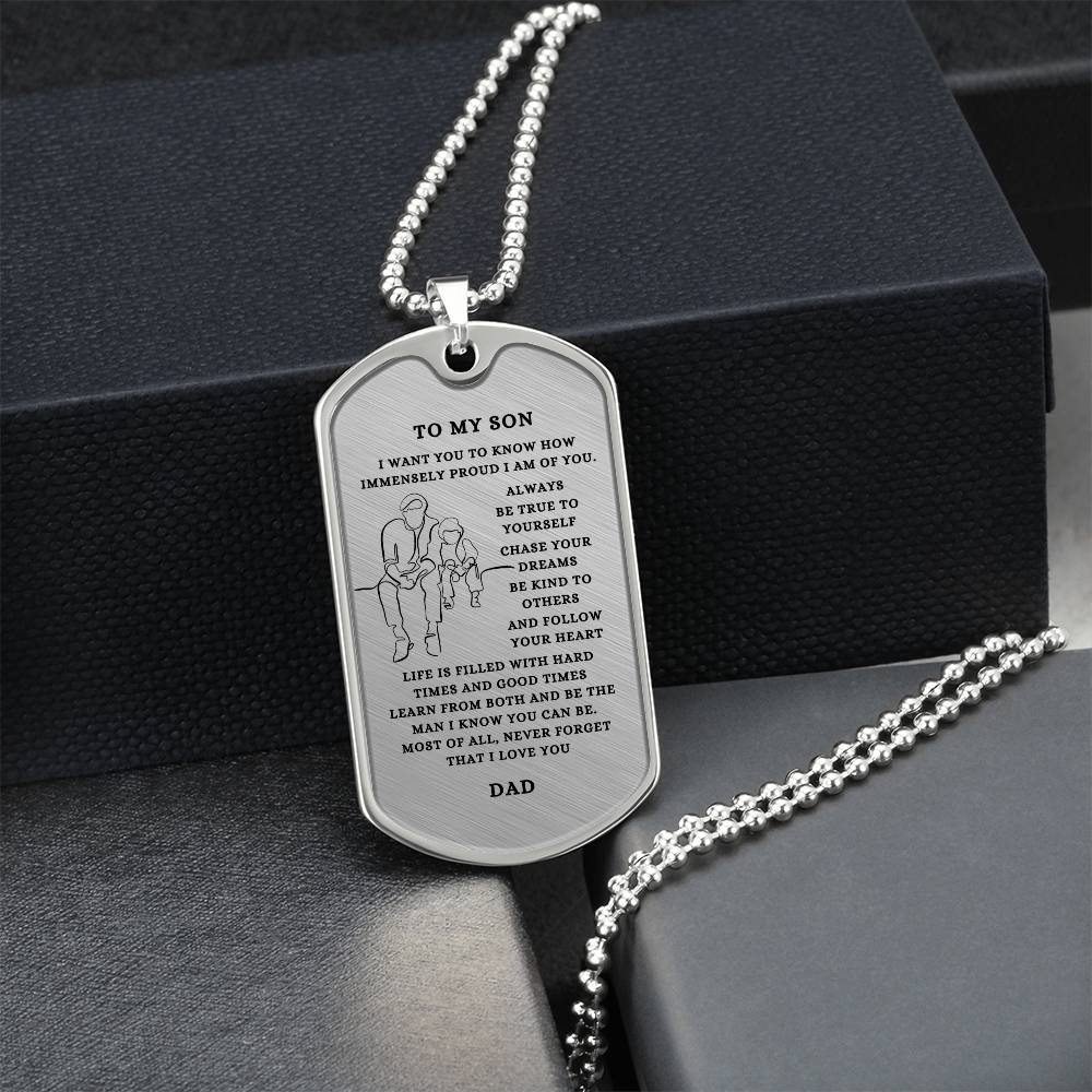 To My Son | Dog Tag | Gift for Son | From Dad