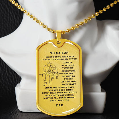 To My Son | Dog Tag | Gift for Son | From Dad