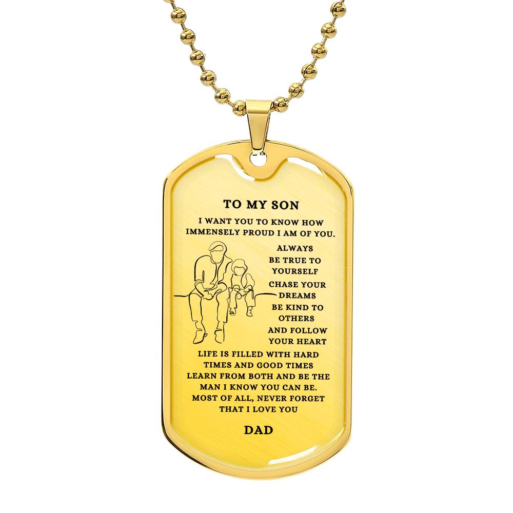 To My Son | Dog Tag | Gift for Son | From Dad