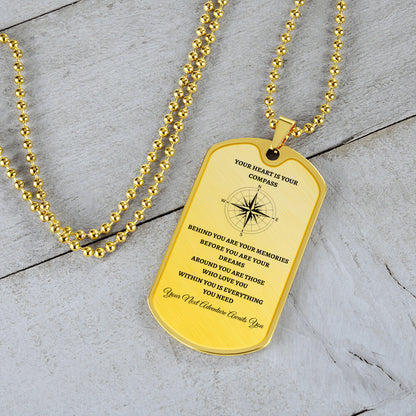 Graduate | Compass | Designer Dog Tag | Gift for Grads