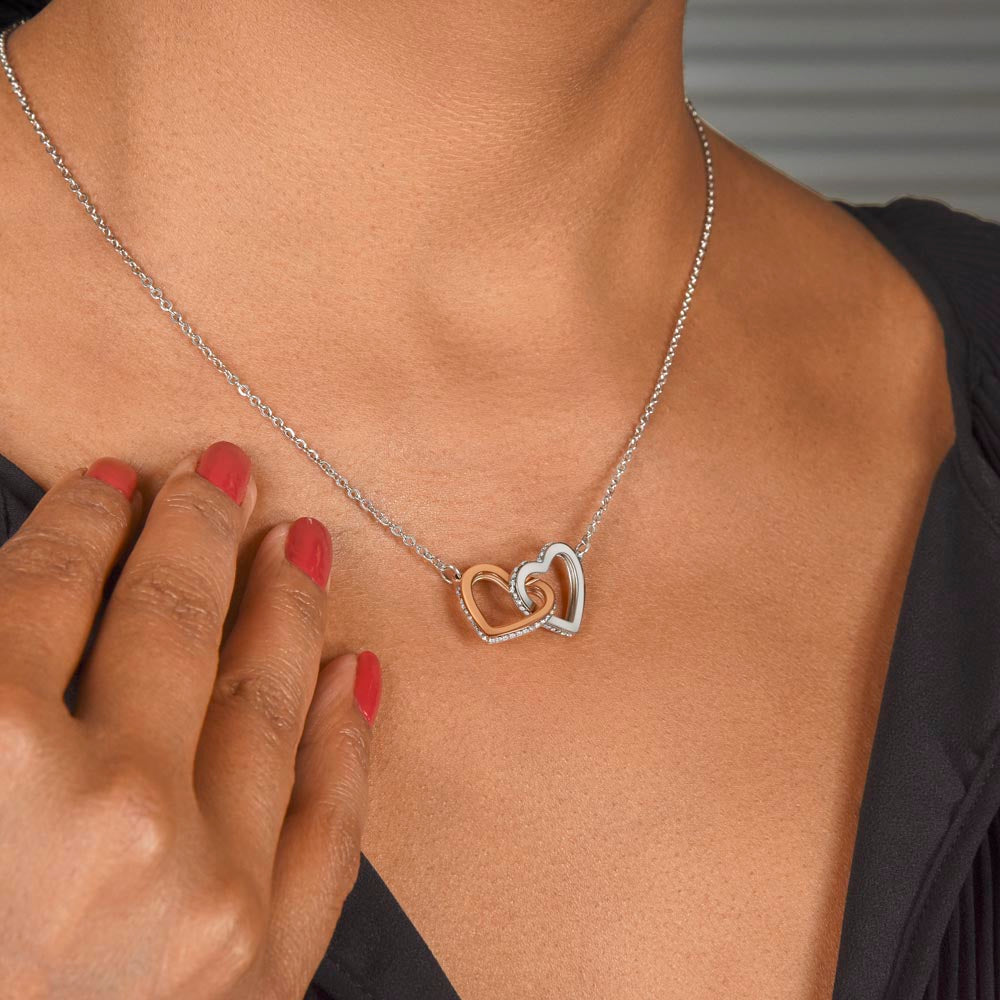 Mommy To Be | Baby Feet Interlocking Hearts Necklace | Gifts For Mom