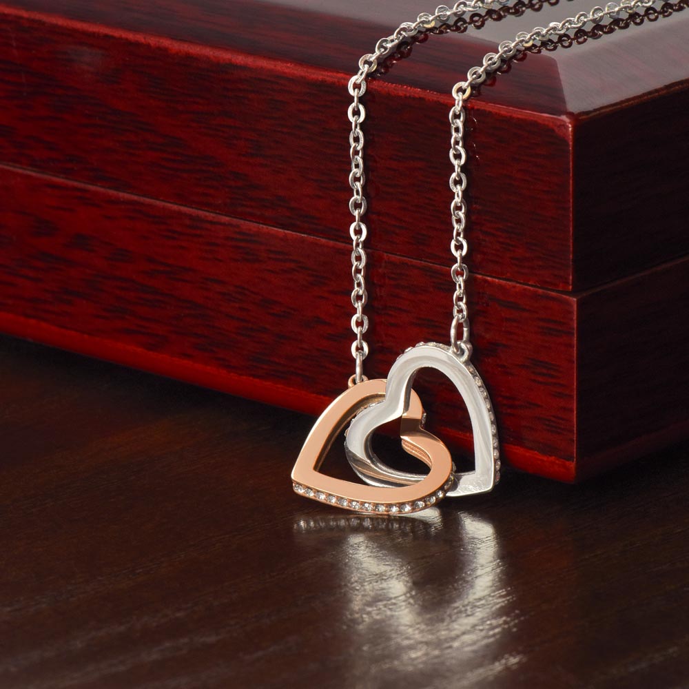 Mommy To Be | Baby Feet Interlocking Hearts Necklace | Gifts For Mom