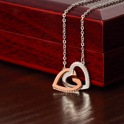 Mommy To Be | Baby Feet Interlocking Hearts Necklace | Gifts For Mom